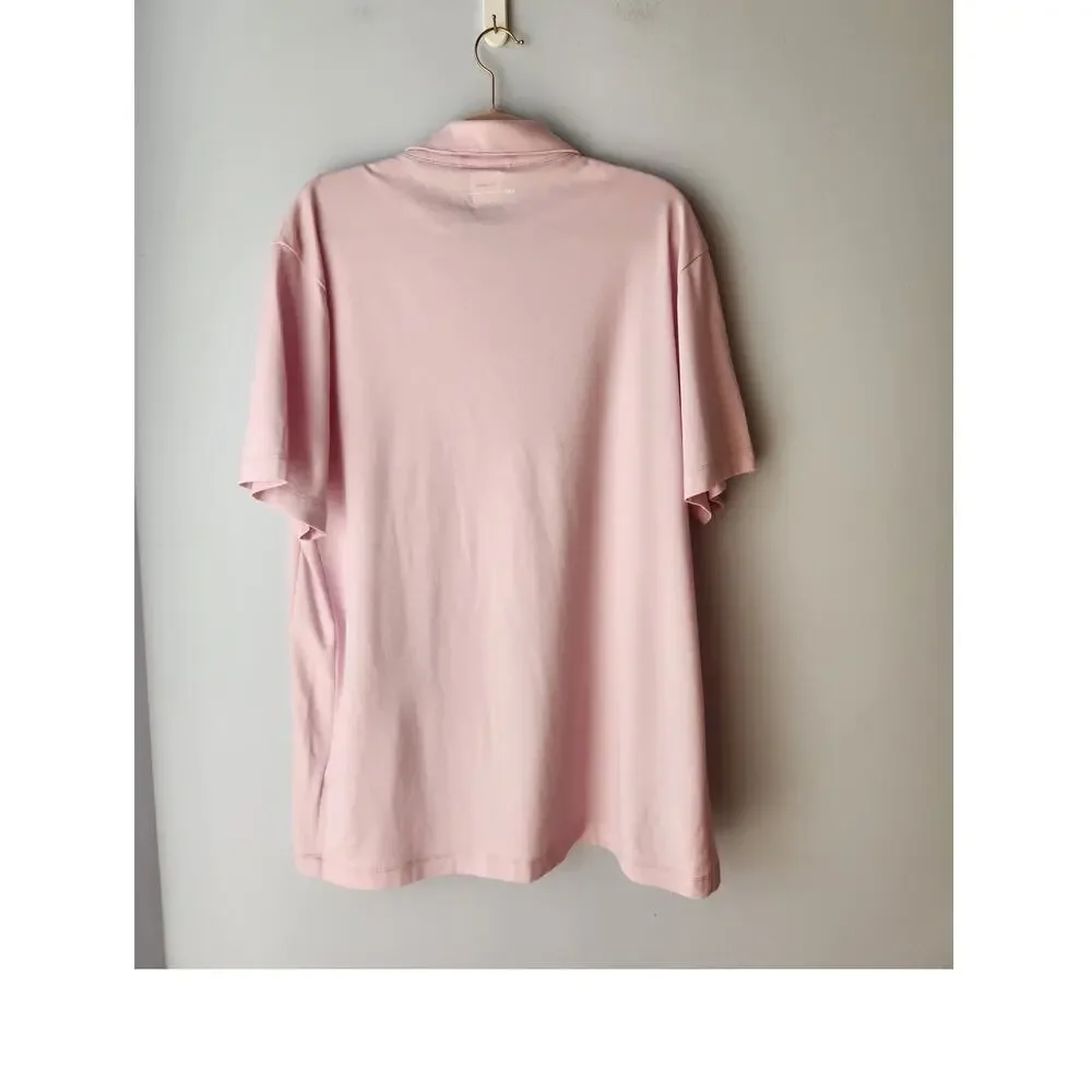 NWT J. Crew Performance Polo Shirt With COOLMAX® Flamingo Pink XL *Flaw